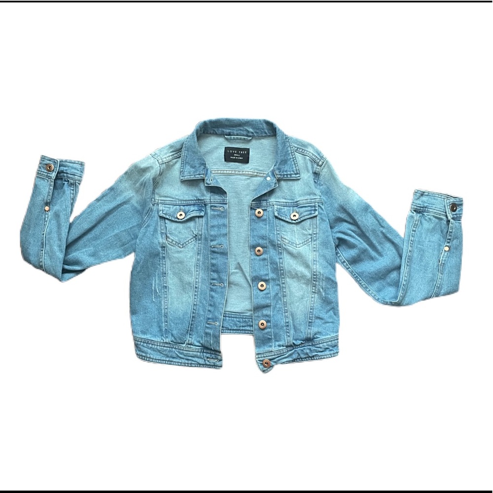 Love tree light Jean jacket